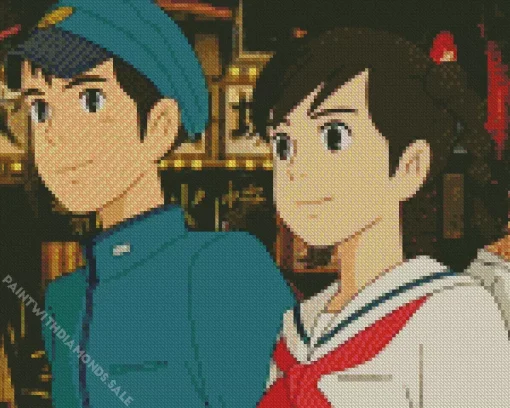 From Up On Poppy Hill Anime Characters Diamond Painting