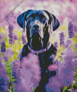 German Shorthaired Pointer In Lavender Diamond Painting