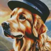 Golden Retriever Hat Diamond Painting