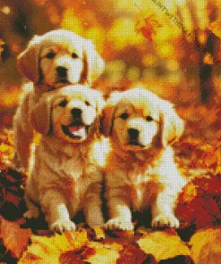 Golden Retriever Puppies Diamond Painting