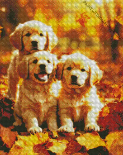 Golden Retriever Puppies Diamond Painting