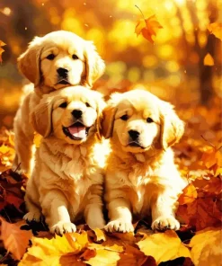 Golden Retriever Puppies Diamond Painting