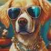 Golden Retriever Sunglasses Diamond Painting