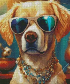 Golden Retriever Sunglasses Diamond Painting