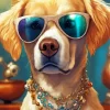 Golden Retriever Sunglasses Diamond Painting