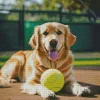 Golden Retriever With Tennis Ball Diamond Painting