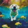 Great Pyrenees And Fish Diamond Painting