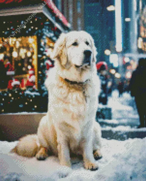 Great Pyrenees In Snow Diamond Painting