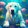 Great Pyrenees In The Sea Diamond Painting