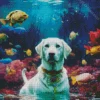 Great Pyrenees Swimming Diamond Painting