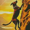 Greyhound Climbing Diamond Painting