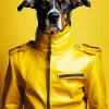 Greyhound In A Yellow Jacket Diamond Painting