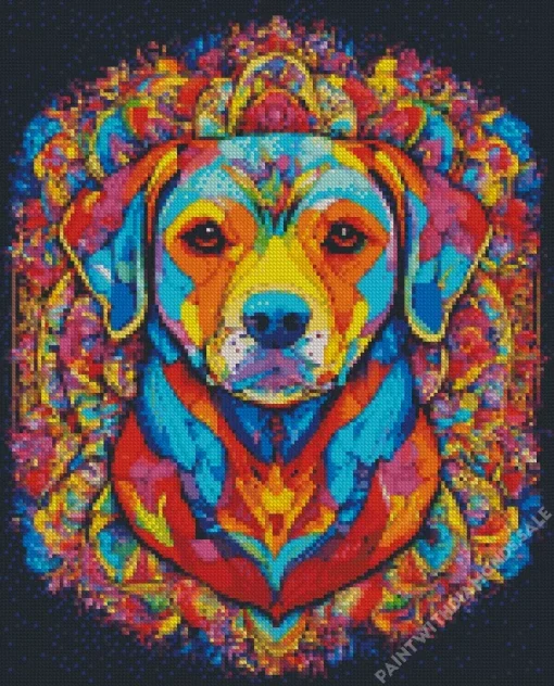 Greyhound Mandala Diamond Painting