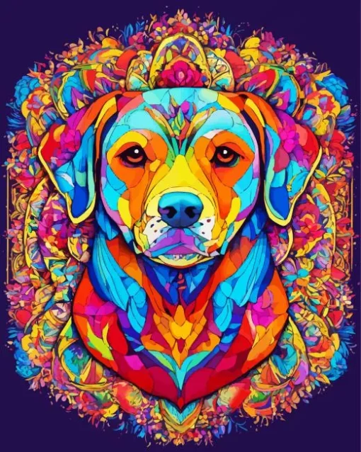 Greyhound Mandala Diamond Painting