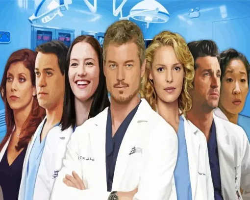 Greys Anatomy Characters Diamond Painting