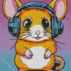 Hamster With Sunglasses Diamond Painting