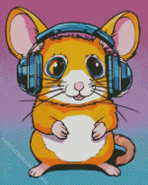 Hamster With Sunglasses Diamond Painting