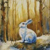 Hare In Snow Diamond Painting