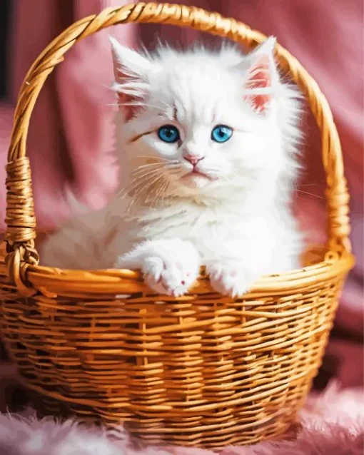 Himalayan Cat In A Basket Diamond Painting