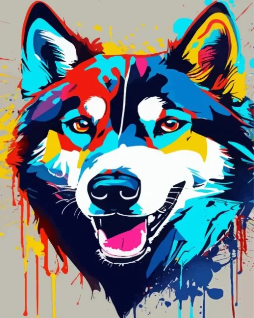 Husky Dog Art Diamond Painting