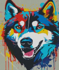 Husky Dog Art Diamond Painting