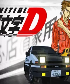 Initial D Anime Poster Diamond Painting