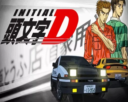 Initial D Anime Poster Diamond Painting