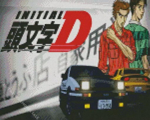 Initial D Anime Poster Diamond Painting