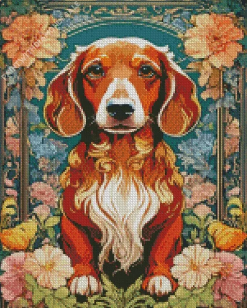 Irish Setter Dog Diamond Painting