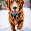 Irish Setter Dog In Snow Diamond Painting