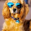 Irish Setter Puppy With Sunglasses Diamond Painting