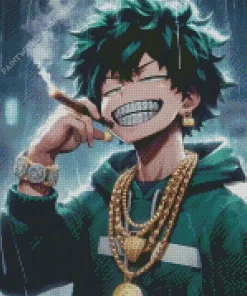 Izuku Midoriya Smoking Diamond Painting