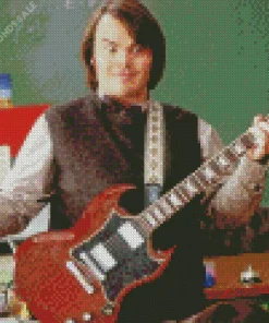 Jack Black With Guitar Diamond Painting