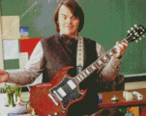 Jack Black With Guitar Diamond Painting