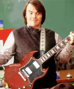 Jack Black With Guitar Diamond Painting