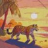 Jaguar And Sunset Diamond Painting