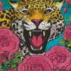 Jaguars In Flowers Diamond Painting