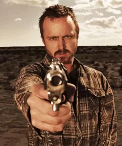 Jesse Pinkman With Gun Diamond Painting