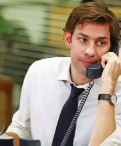 Jim Halpert On The Phone Diamond Painting