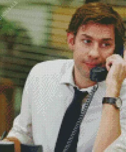 Jim Halpert On The Phone Diamond Painting