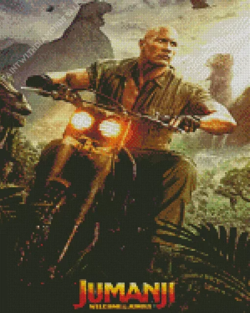 Jumanji Welcome To The Jungle Dwayne Johnson Diamond Painting