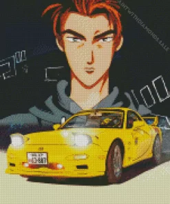 Keisuke Takahashi Initial D Poster Diamond Painting