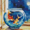 Koi Fish In A Bowl Diamond Painting