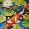 Koi In A Pond Diamond Painting