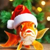 Koi With Santa Hat Diamond Painting