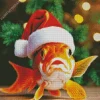 Koi With Santa Hat Diamond Painting