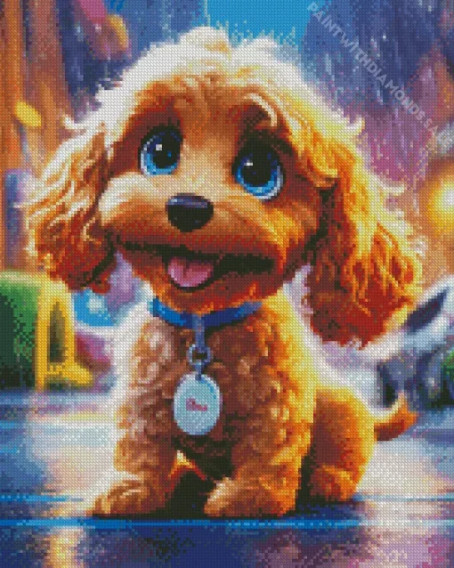 Labradoodle Puppy Art Diamond Painting