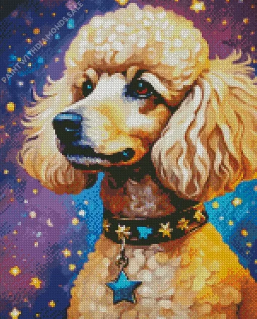 Labradoodle With Stars Diamond Painting