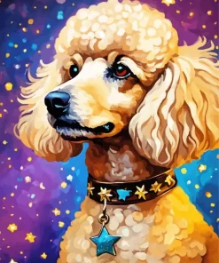 Labradoodle With Stars Diamond Painting