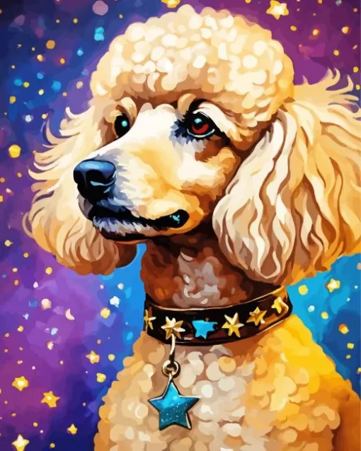 Labradoodle With Stars Diamond Painting